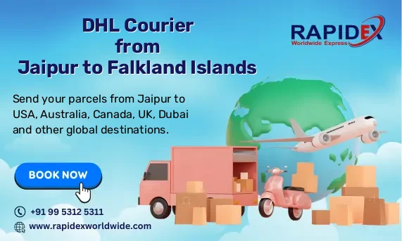 DHL Courier from Jaipur to Falkland Islands | Free Pickup & Fast Delivery